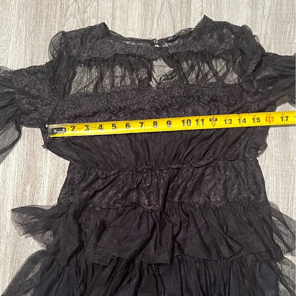Zara black lace and tule mini dress - Picture 8 of 15
